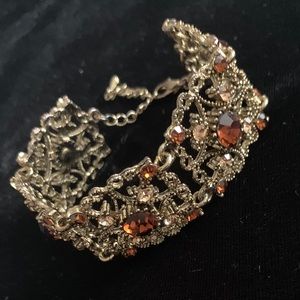 🆕🔥Sparkly Amber Gold Crystals Bracelet